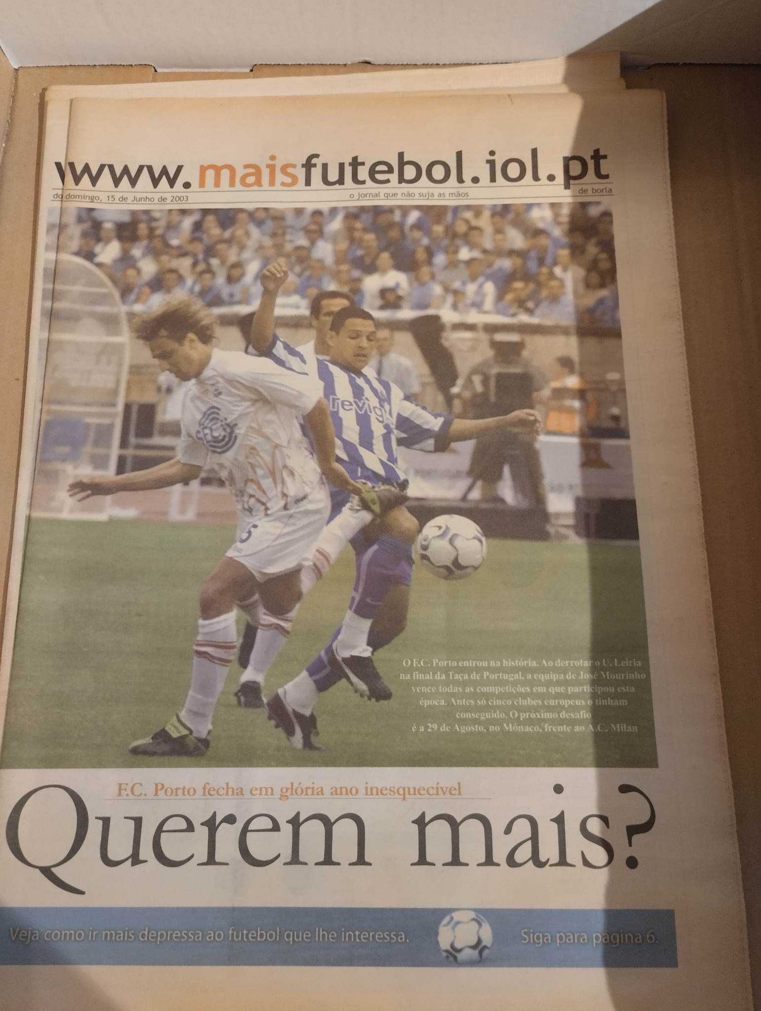 conjunto de jornais do Futebol Clube do Porto