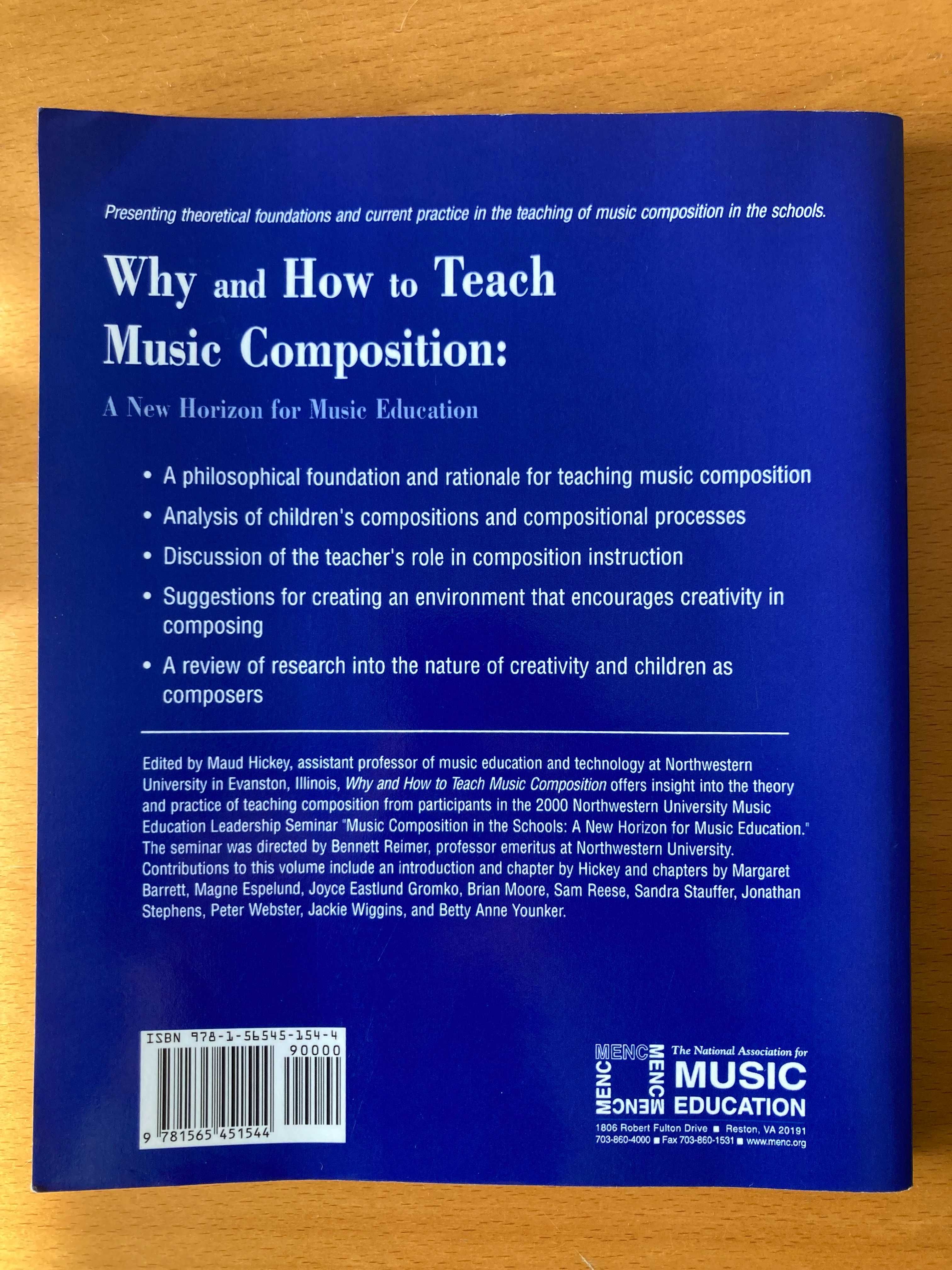 Livro teórico Why and How to Teach Music Composition (Maud Hickey)