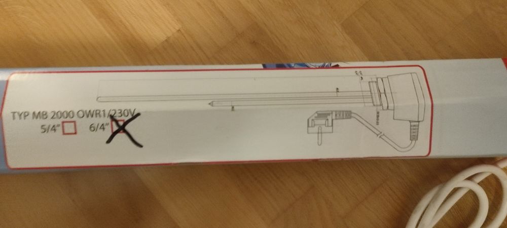 Grzałka MB 2000 OWR1/230V 6/4"