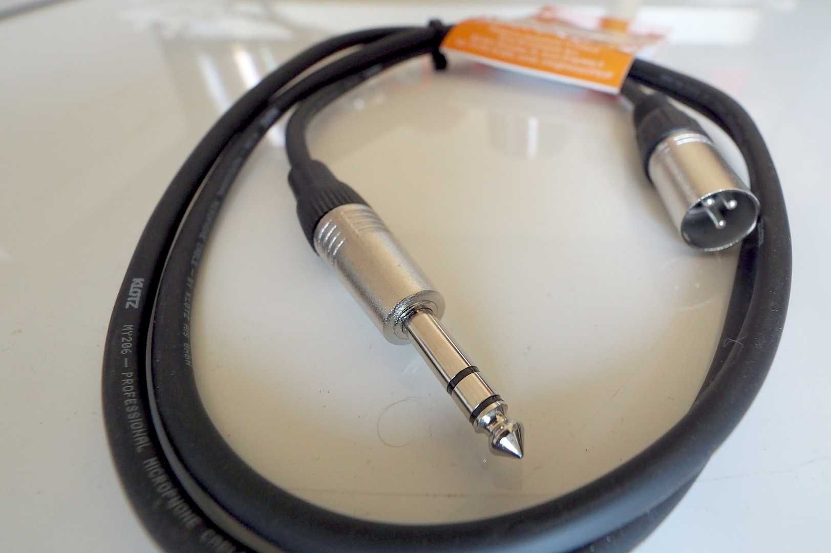Kabel XLR-TRS, XLR-Duży Jack Stereo 1,5m