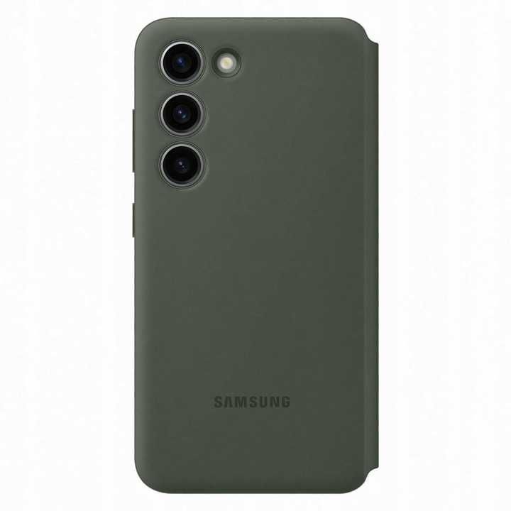 etui Samsung Smart View Wallet Case  khaki / zielone do Galaxy S23