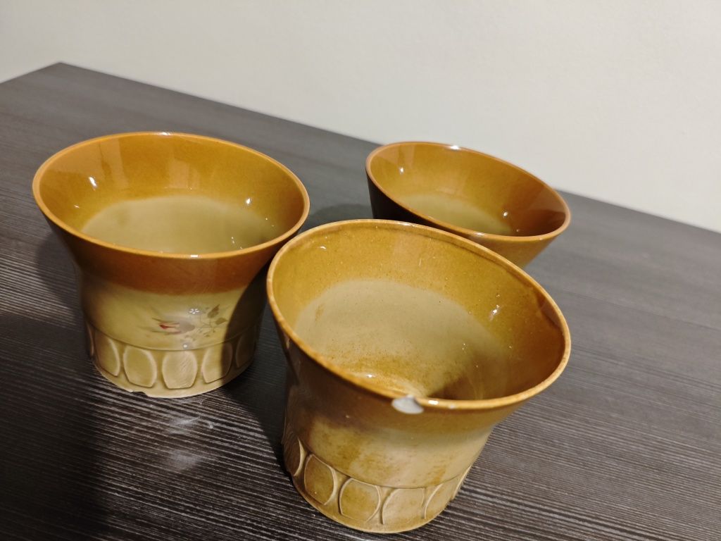 Kubki porcelit Tułowice jak Pruszków do mleka kakao PRL NEW LOOK