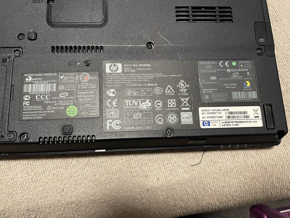 laptop HP Compaq NC8230 Intel Pentium 1,7GhZ, 1 GB RAM. Win XP Okazja!