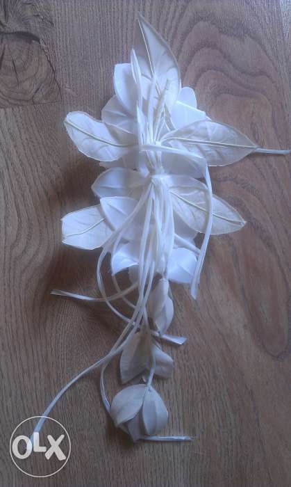 STROIK kwiaty z tafty RĘCZNIE ROBIONE idealne do sukni ślubnej NOWE