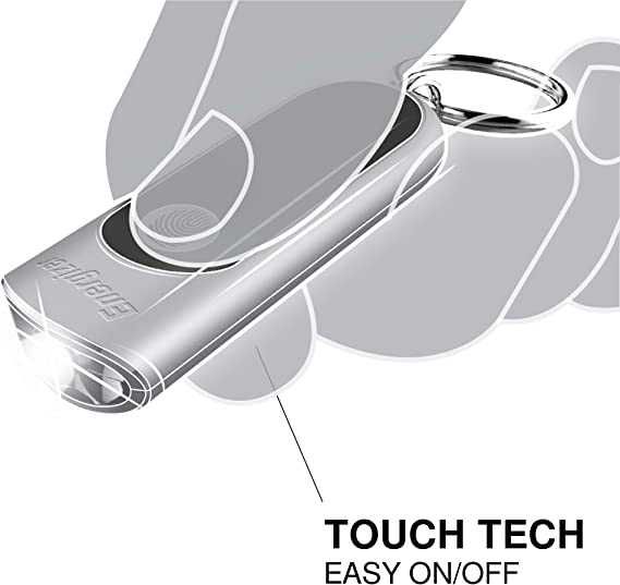 Фонарик-брелок ручной Energizer® 20лм с технологией Touch Tech , метал