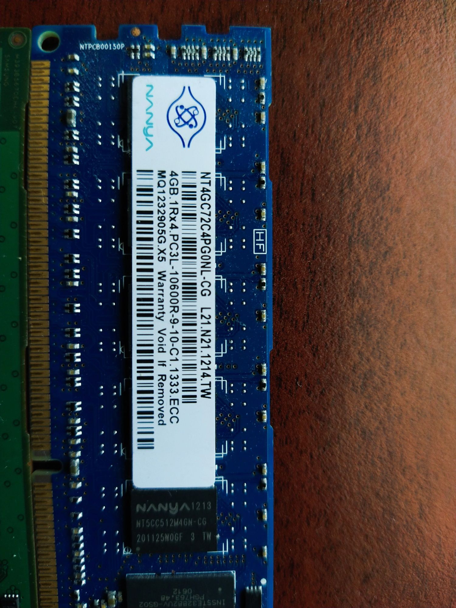 Оперативная память 4 х 4Гб DDR3 серверная ECC