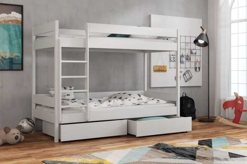 Łóżko piętrowe dla dwójki dzieci ZOSIA 160x80/180x80/190x80 materace