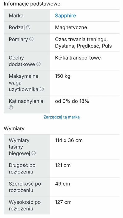 bieżnia magnetyczna składana w pełni sprawna