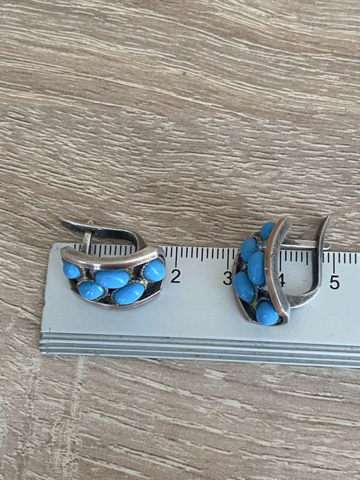 Серебряный набор 925/375 с бирюзой