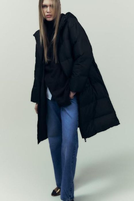 Стьобаний вітро- та водонепроникний пуховик zara