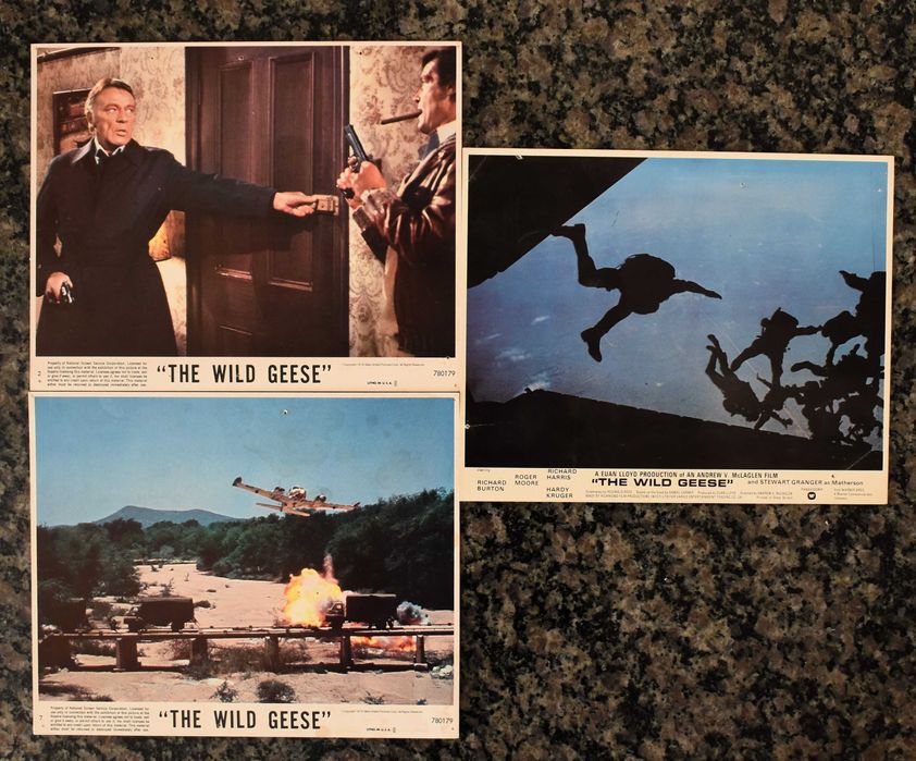Cinema: 3 Posters/cartazes oficiais "The Wild Geese" (1978)