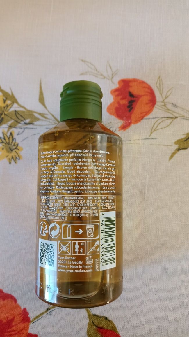 Yves Rocher, żel pod prysznic 200 ml, mango i kolędra