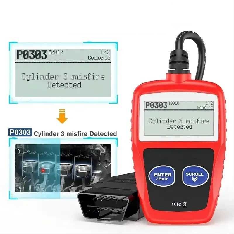 Диагностический сканер MaxiScan MS309 OBD2 (русский язык)