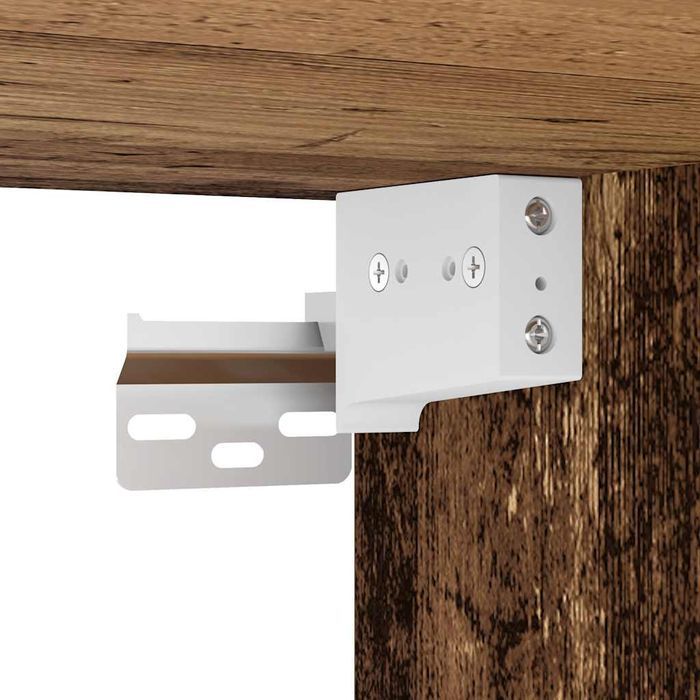 vidaXL Szafka pod umywalkę z wbudowaną umywalką i baterią Stare drewno