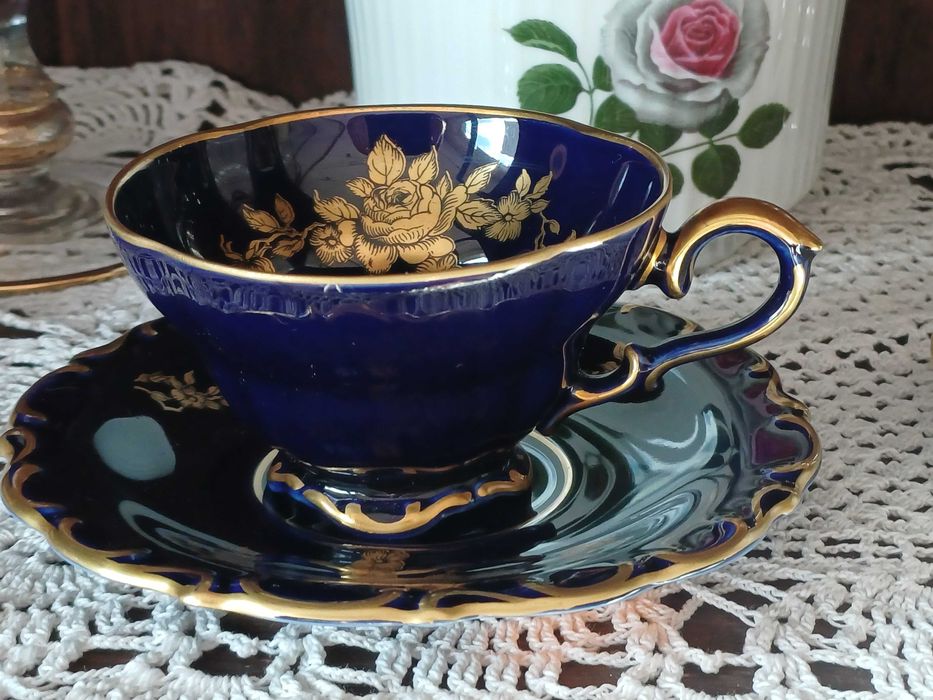 Filiżanka porcelana Lindner Bavaria Echt Cobalt (P.683)
