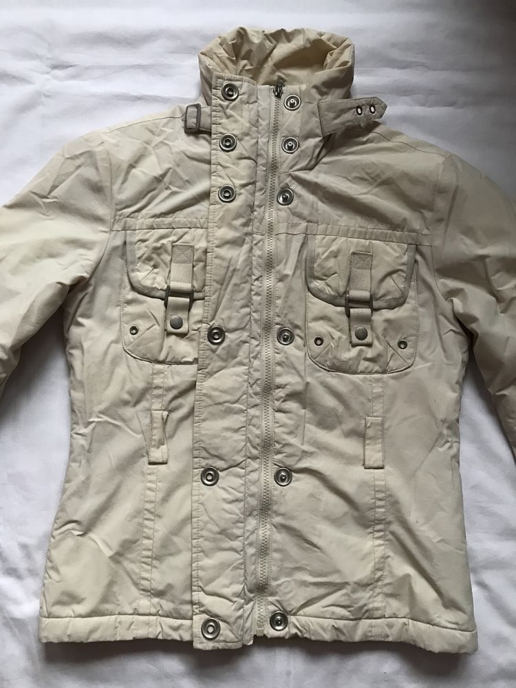 Женская бежевая куртка на синтепоне весна-осень, размер 44-46