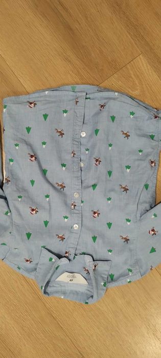 Koszula świąteczna hm r. 116 stan idealny