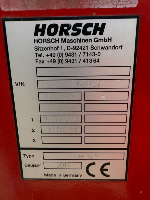 Horsch Tiger 6MT Rok 2017 z siewnikiem DuoDrill