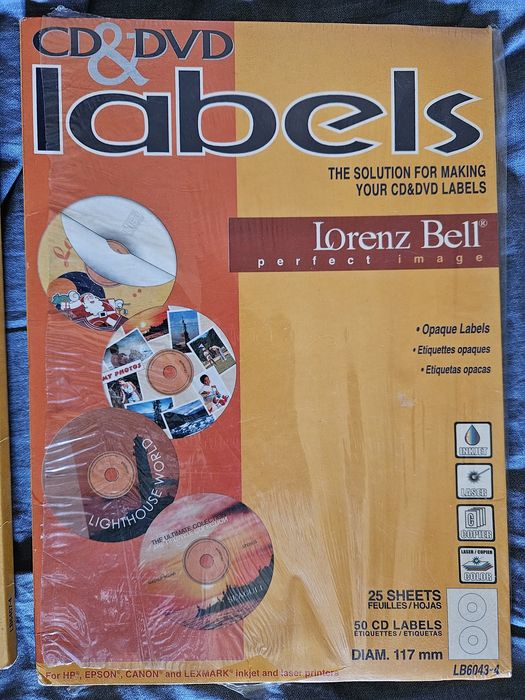 Labels  DVD, CD - para impressora