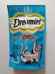 Przysmak dla kota Dreamies, z łososiem 60g. Chrupiące ciasteczka. Nowe
