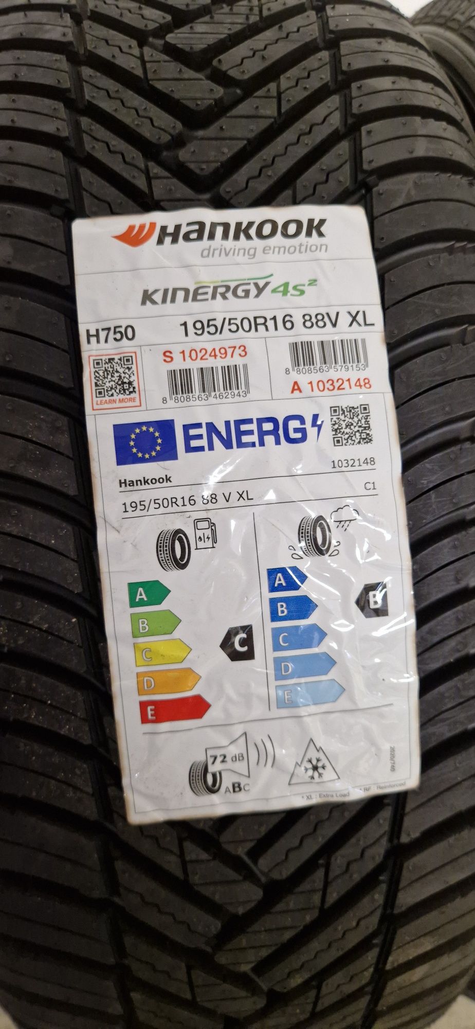 Opony wielosezonowe HANKOOK KINERGY 4S2 195/50/16 Nowe Tanio Okazja !