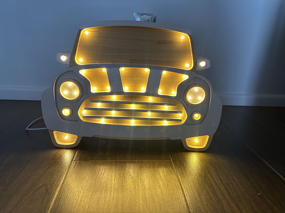 Lampka nocna LED drewniana miniak happylights