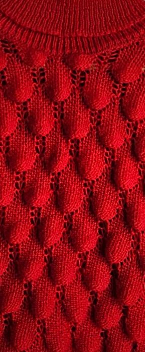 Czerwony damski golf