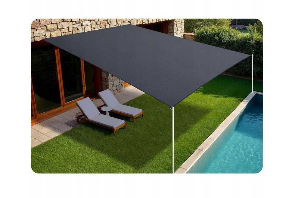 Żagiel przeciwsłoneczny prostokątny 3x4m Plonos PL-885 szary