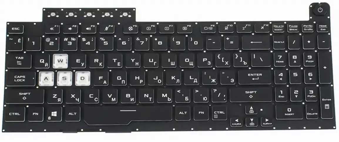 механизмы и клавиши для клавиатуры ноутбуков asus rog strix и asus tuf