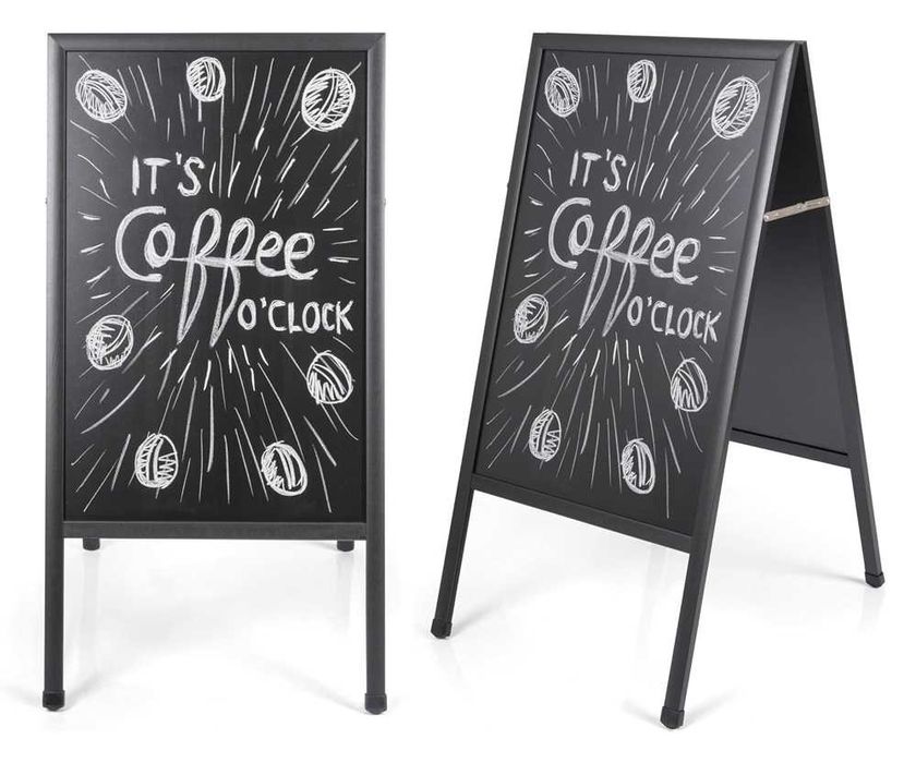 Bi-office ardósia de giz dupla com moldura (122)