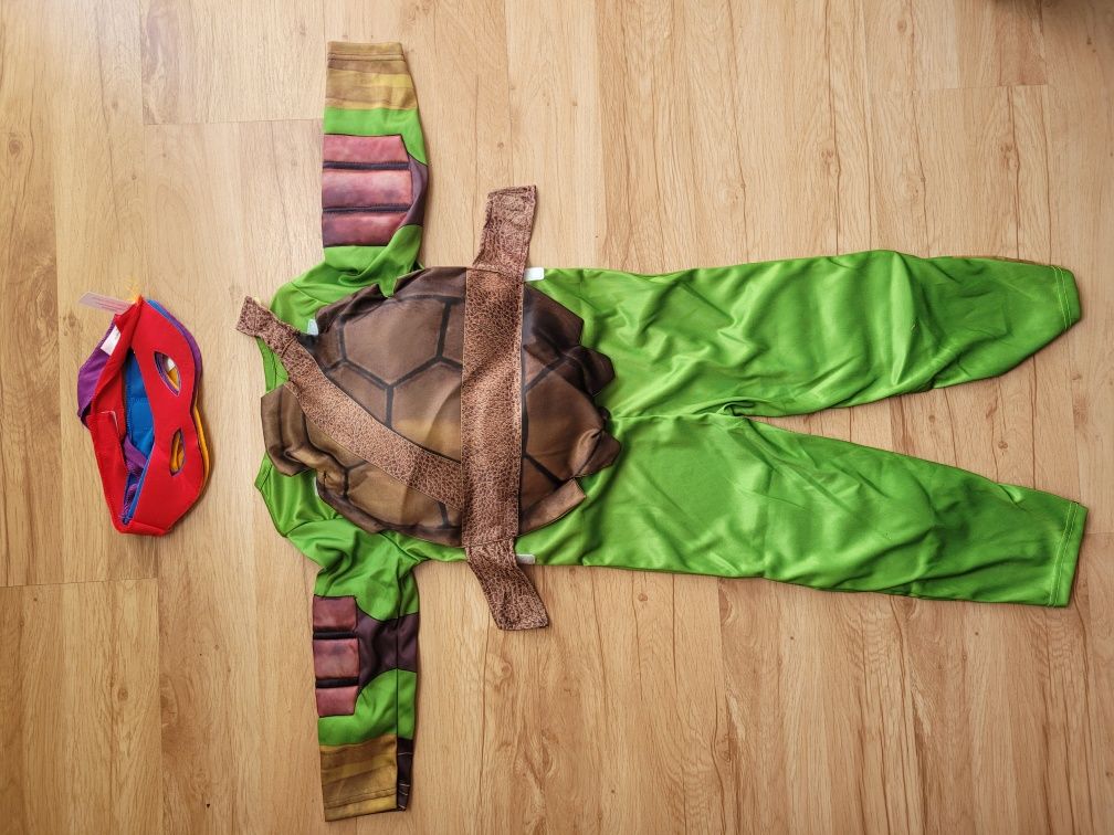 kostium karnawałowy, przebranie  dziecięcy Żóľwia Ninja-NOWY