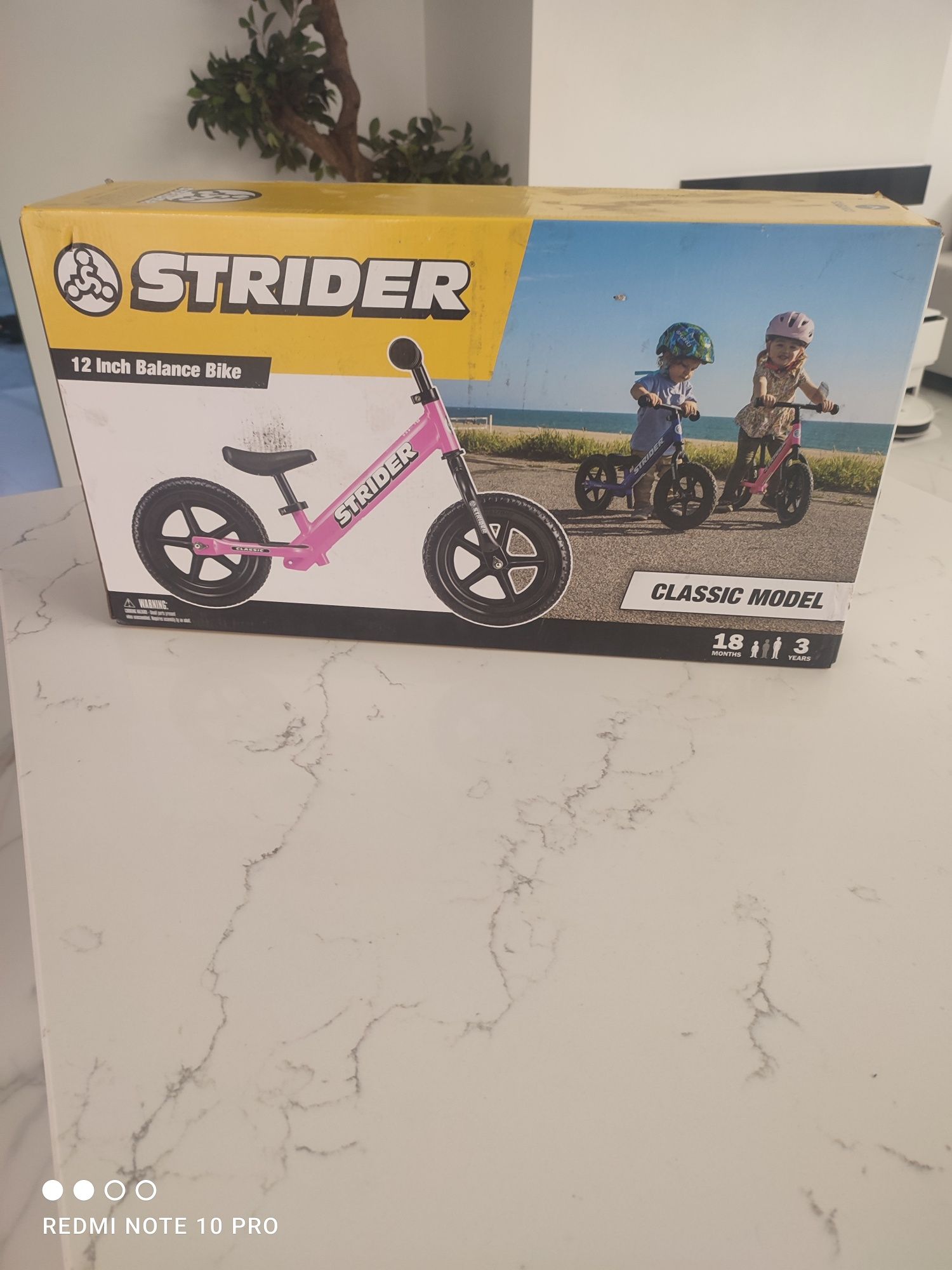 Rowerek Strider 12 classic różowy biegowy