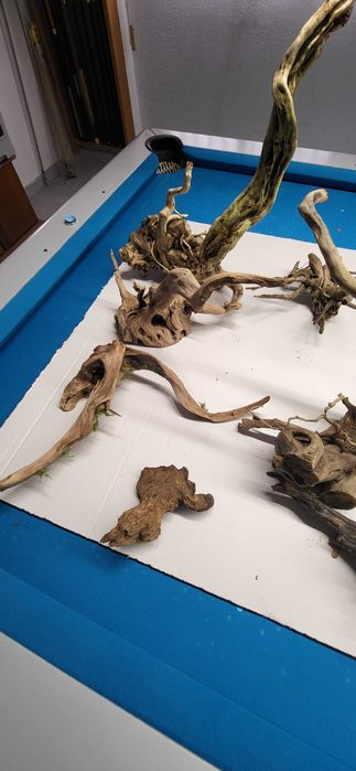 Troncos e raizes para aquario
