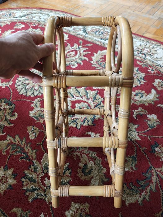 Stojak na wina ratan/bambus