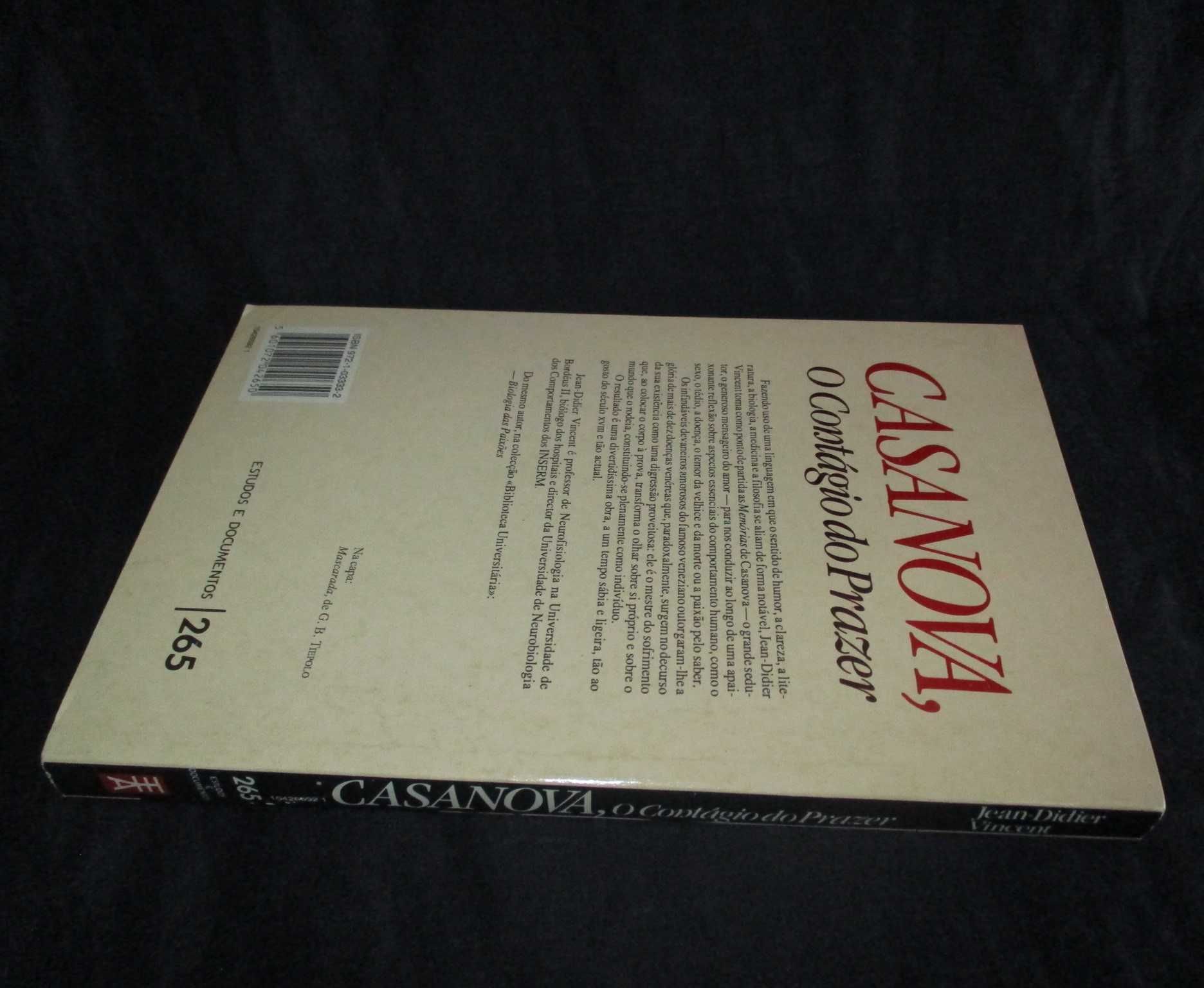 Livro Casanova O Contágio do Prazer Jean-Didier Vincent