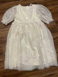 Biala sukienka dla dziewczynki hm 140