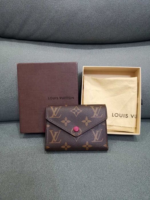 Louis_Vuitton Victorine Monogram Mały Portfel Róża czerwona