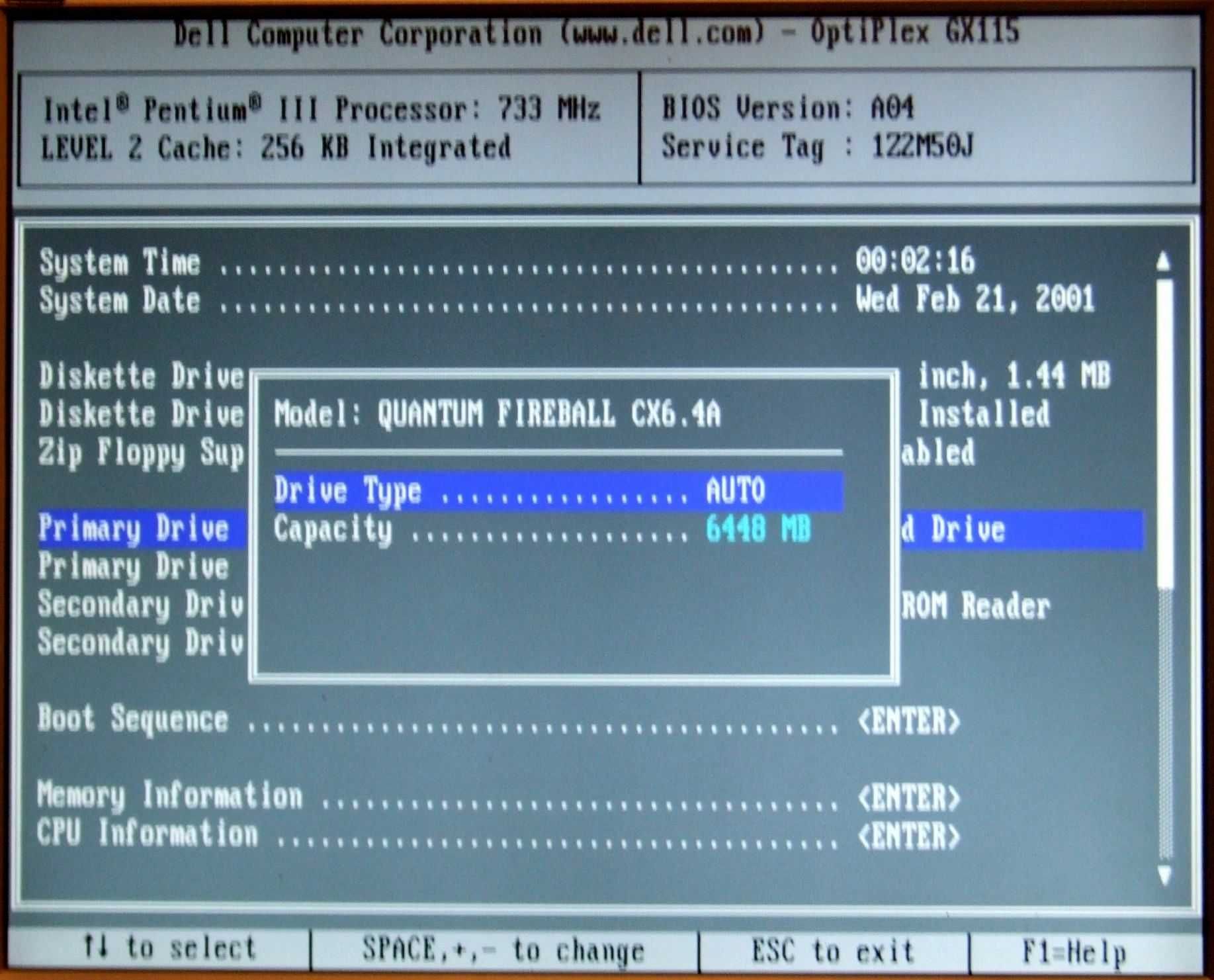 DELL z Intel Pentium III 733 Mhz S3