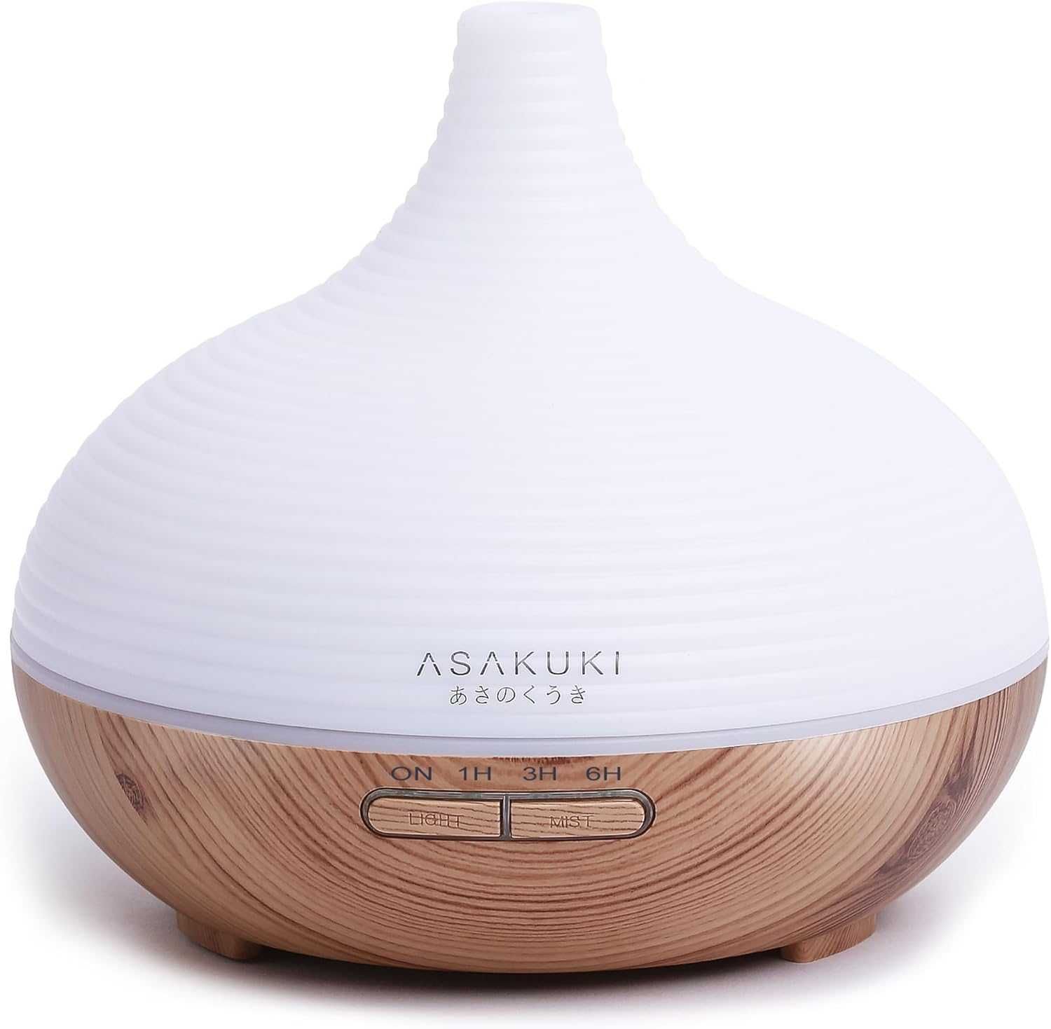 ASAKUKI Dyfuzor zapachowy do olejków zapachowych 300ml nawilżacz  LED