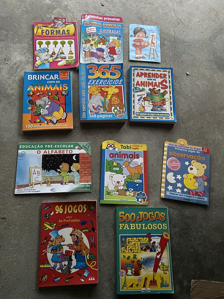 Livros crianca vários novos , arrumacao,, vassouras , varoes novos