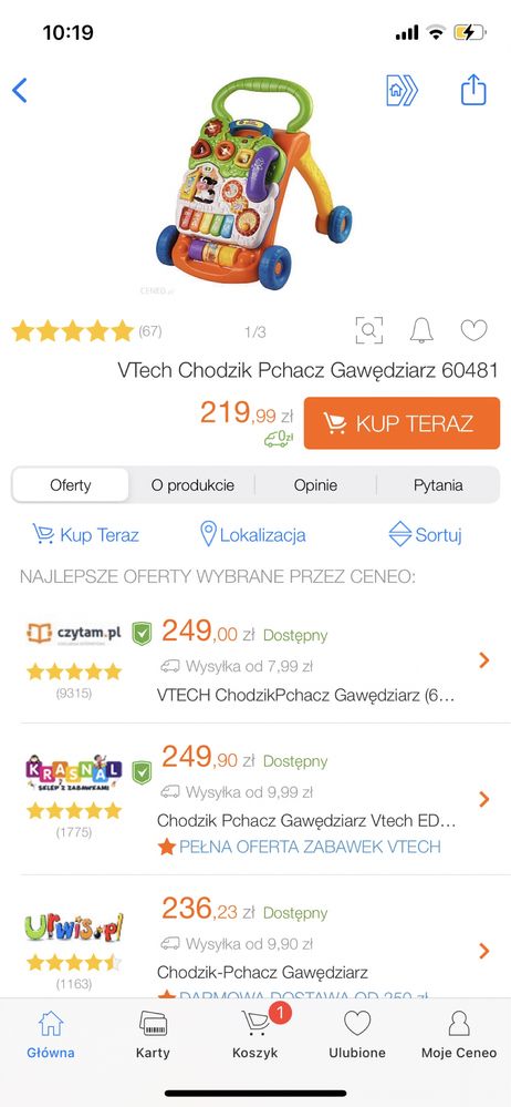 Pchacz chodzik vtech pchacz gawedziarz