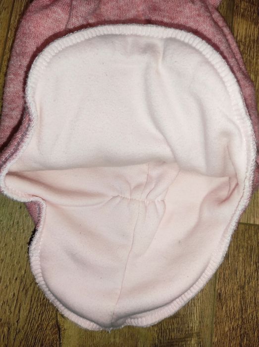 Зимняя шапка-шлем для девочки, 46 см