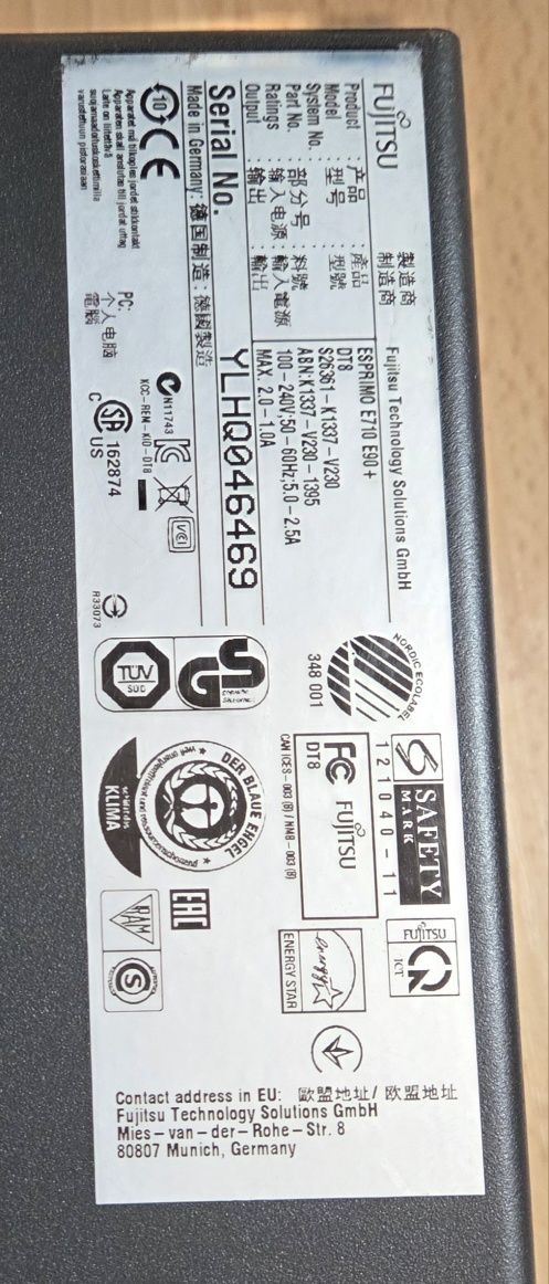 Fujitsu Esprimo E710 i3-3220 4GB RAM