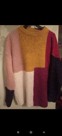 Sweter kolorowy Bonprix Rainbow