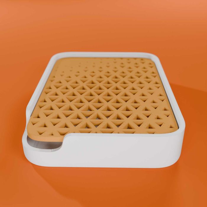 OUTLET Mydelniczka wolnostojąca na blat z ociekaczem  WZÓR TRI