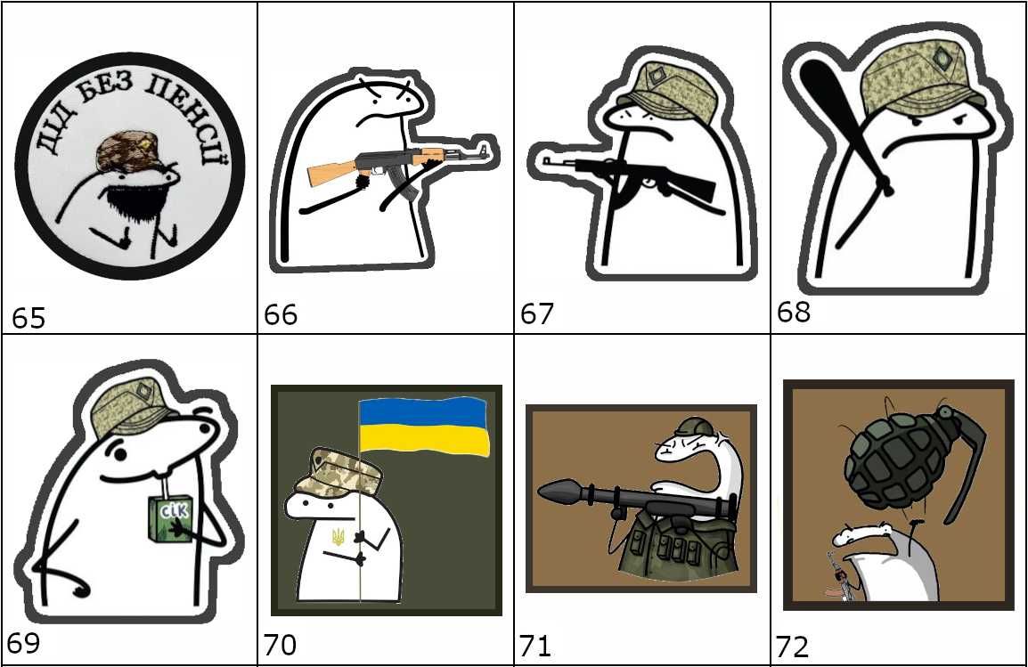 Добірка шевронів Флорк Шеврон флорки ЗСУ