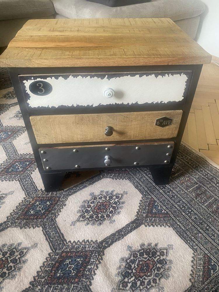 Szafka nocna w stylu loft 50x50