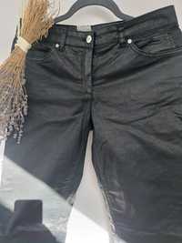 Marc Aurel czarne woskowane spodnie M