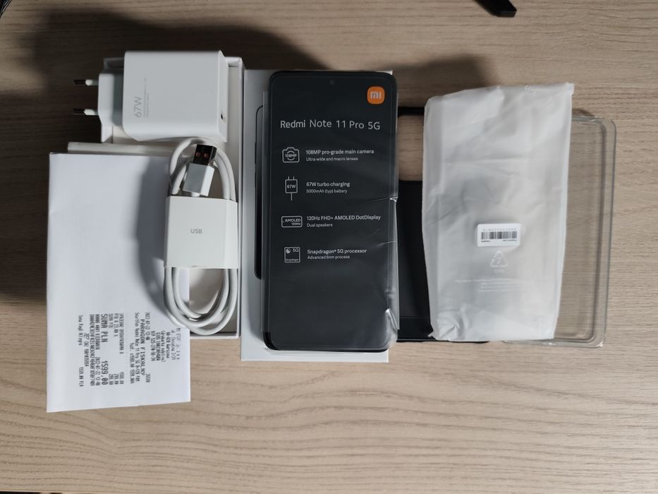 Piękny Xiaomi redmi note 11 pro 5g 8gb 128 komplet