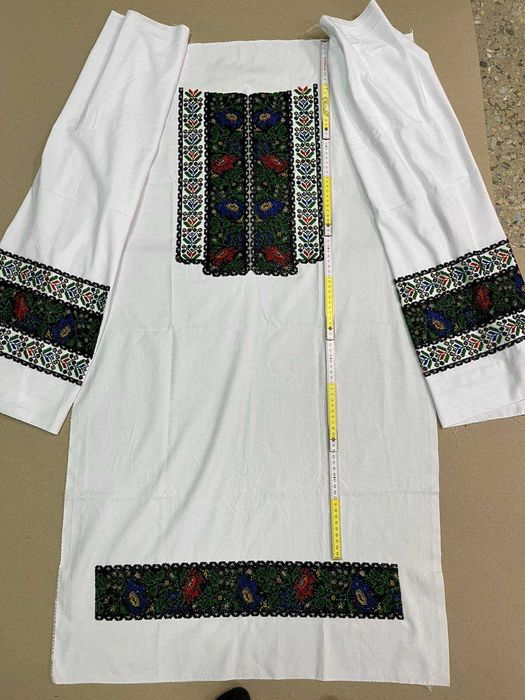 Заготовка Борщівської жіночої вишиванки, сукні, чеський бісер Преціоса